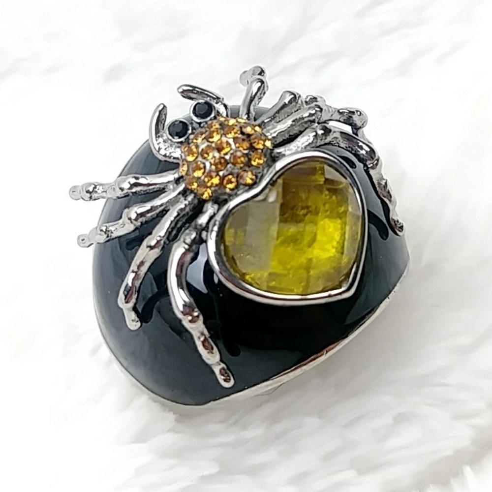 Halloween Women's Gothic pider Ring Hypoallergenic Stainless Steel Nickel Free
